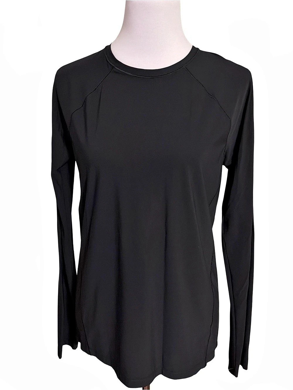 Athleta Black Long Sleeve Athletic Top Size Small Like New
